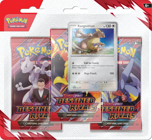 Pokemon TCG: Destined Rivals 3 Pack Blister - Kangaskhan