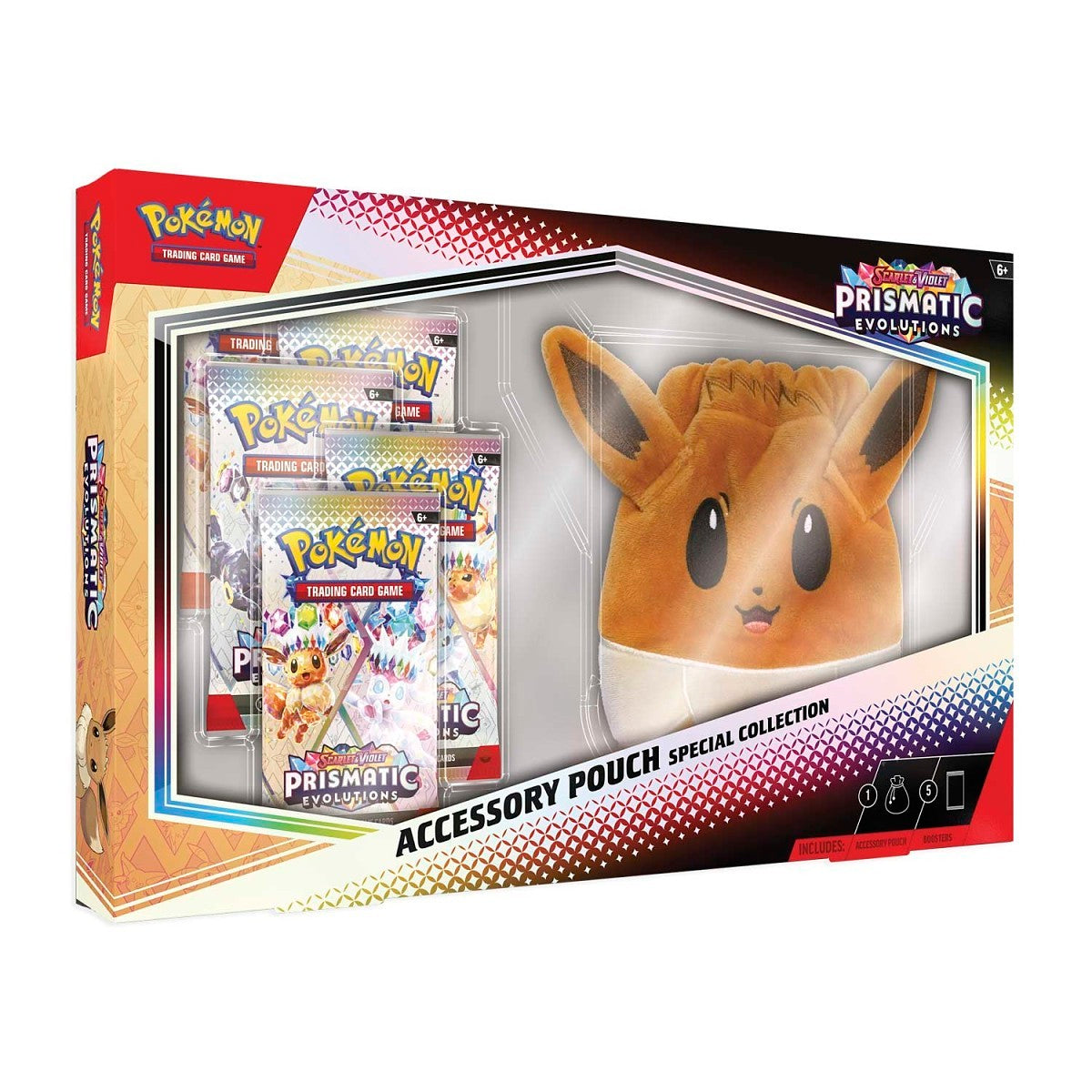 Pokemon Prismatic Evolutions Eevee Accessory Pouch Set
